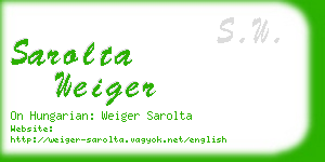 sarolta weiger business card
